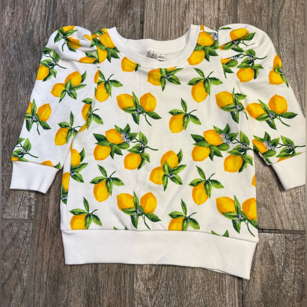 Janie and Jack lemon sweatshirt